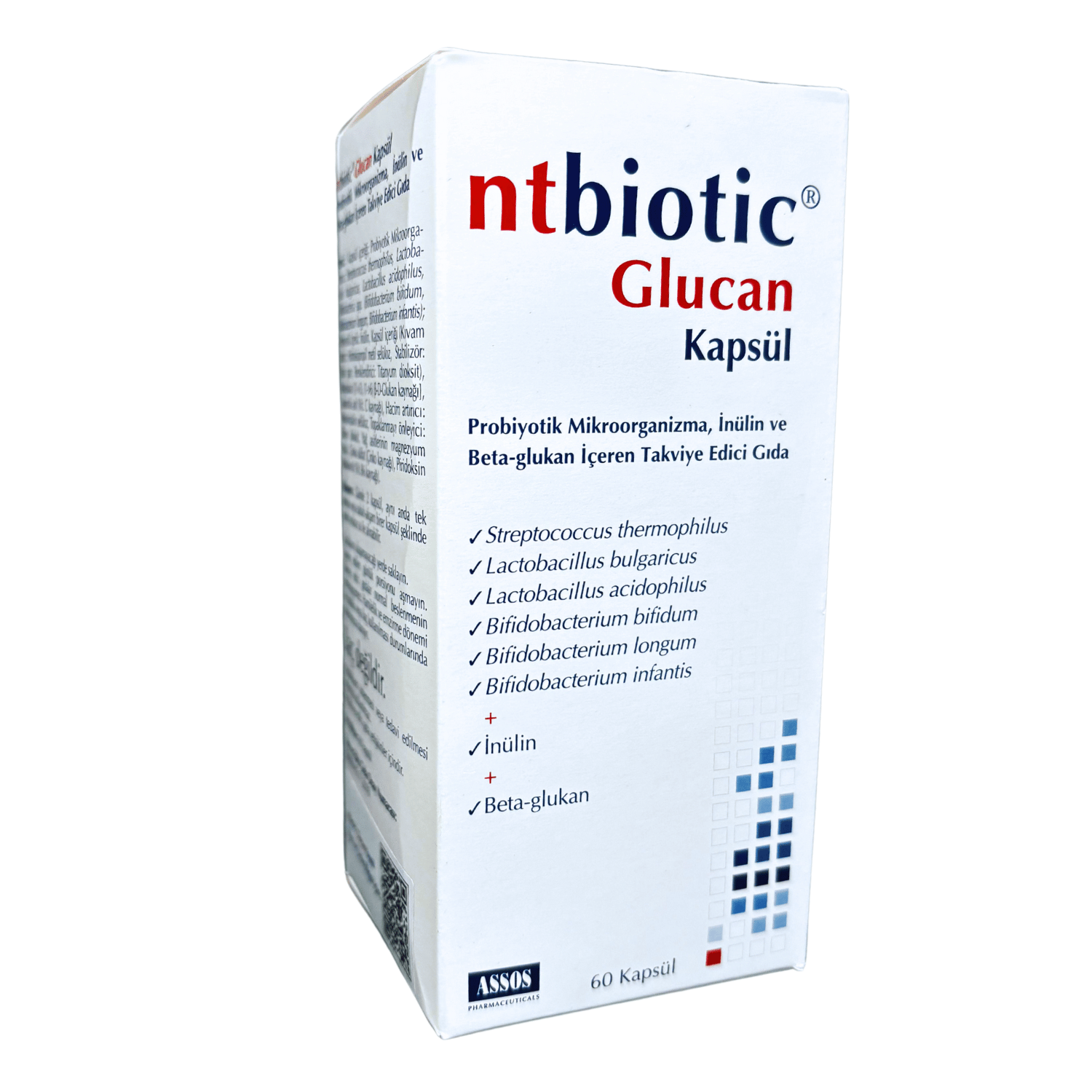 Ntbiotic B Glukan Kapsül Probiyotik Mikroorganizma ve İnülin İçeren Takviye Edici Gıda