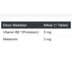 Melodien B6 Melatonin Takviye Edici Gıda