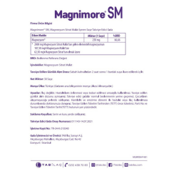 Magnimore SM Magnezyum Sitrat Malat İçeren Saşe Takviye Edici Gıda
