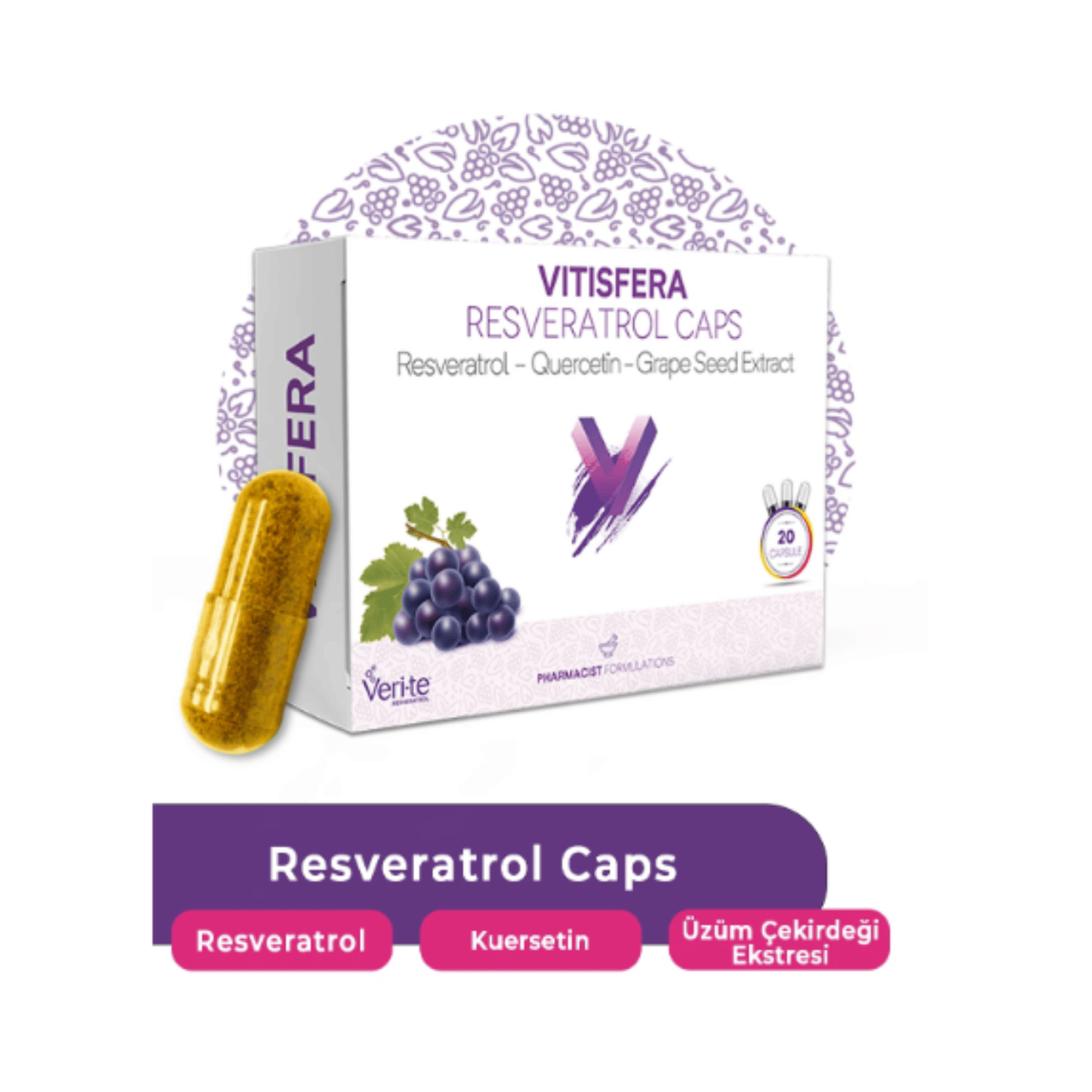 Vitisfera Resveratrol Caps 20 Kapsül