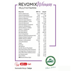 Revomix WoMen 60 Kapsül, Multivitamin & Multimineral & Aminoasit & Bitki Ekstreleri