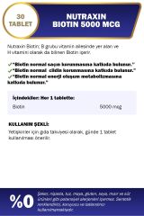 Biotin 5000 Mcg 30 Tablet