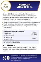 D3K2 30 Ml Sprey - 1000 IU D3 vitamini, 25 mcg K2 vitamini