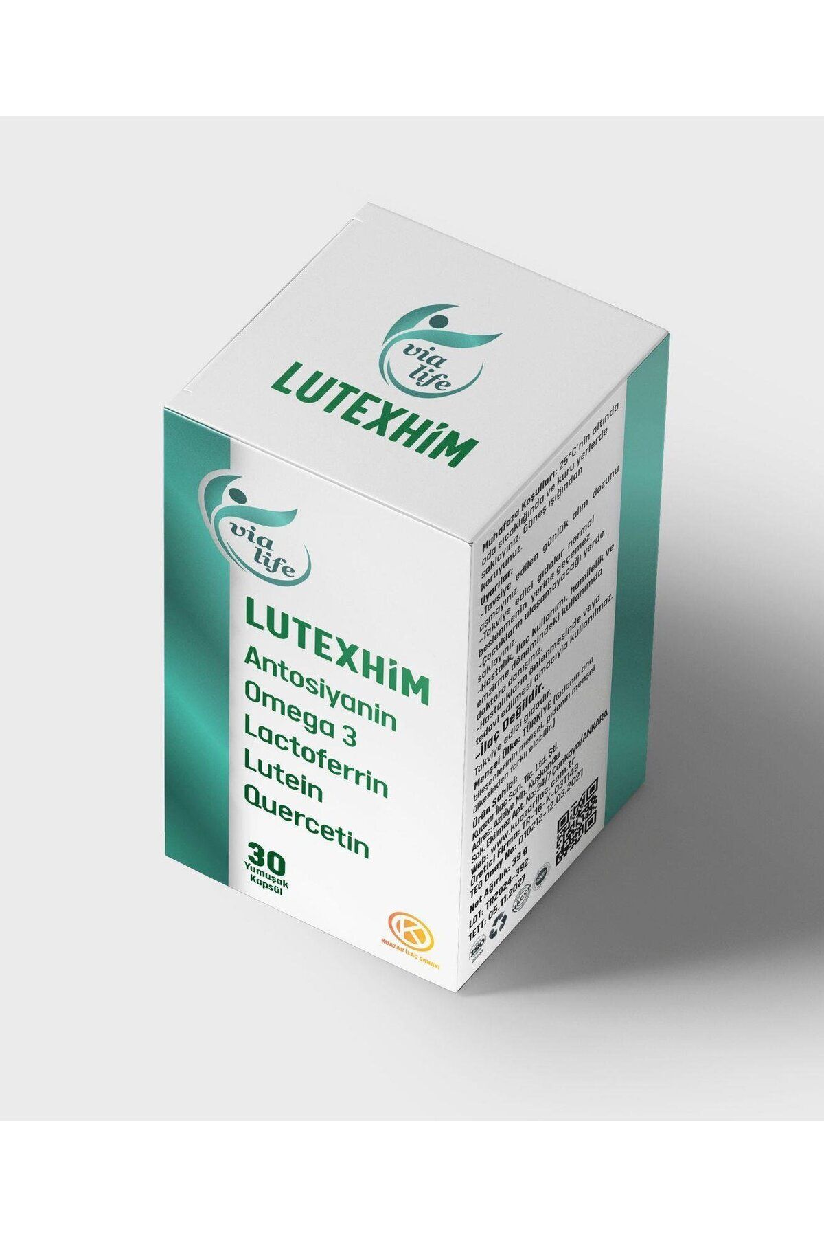 Lutexhim Lactoferrin, Antosiyanin, Omega 3, Quersetin, Lutein, Zeaksantin 30 soft jel